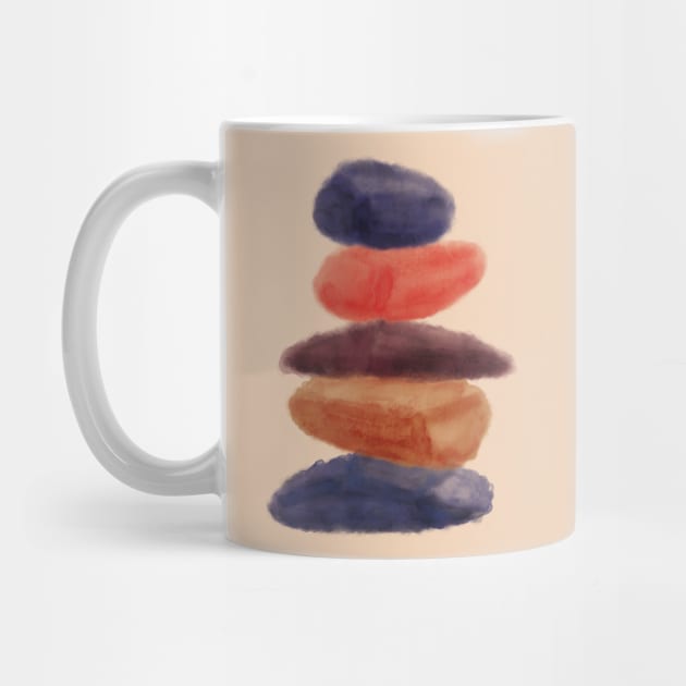 Watercolor Balancing Stones by SRSigs